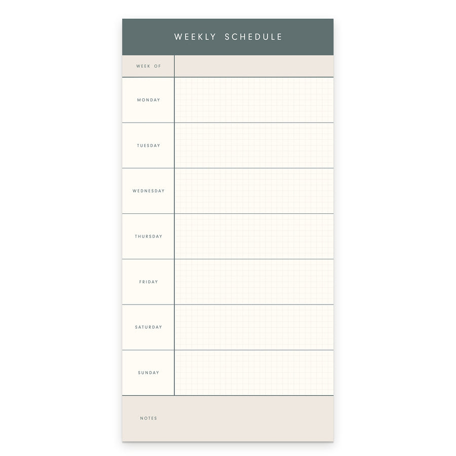 Ruff House Print Shop - Weekly Schedule Notepad