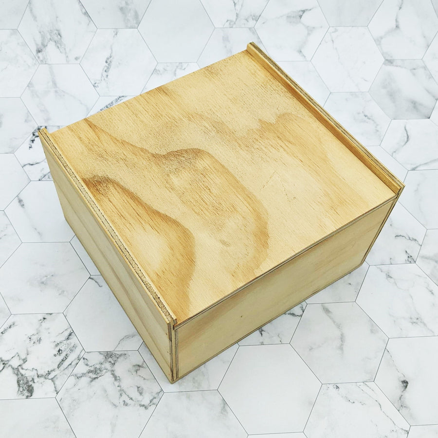 Wooden Slide Top Box