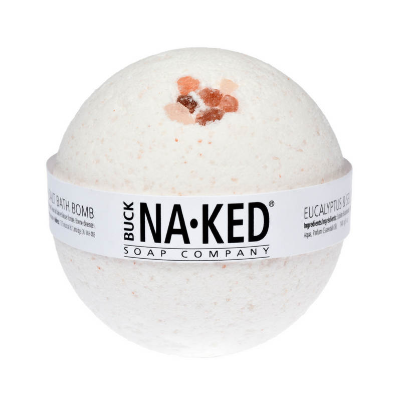 Buck Naked Soap Company -  Eucalyptus & Himalayan Salt Bath Bomb