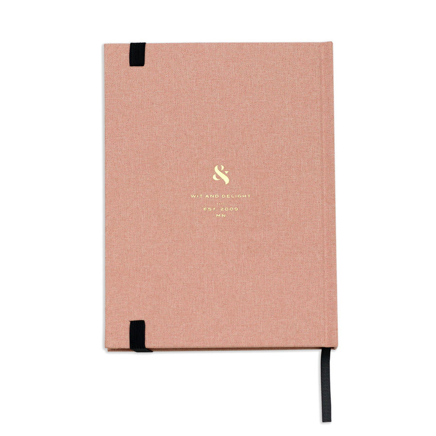 Wit & Delight - Pink Linen Note To Self Journal