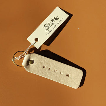 Twin Sparrow - Bloom Leather Keychain