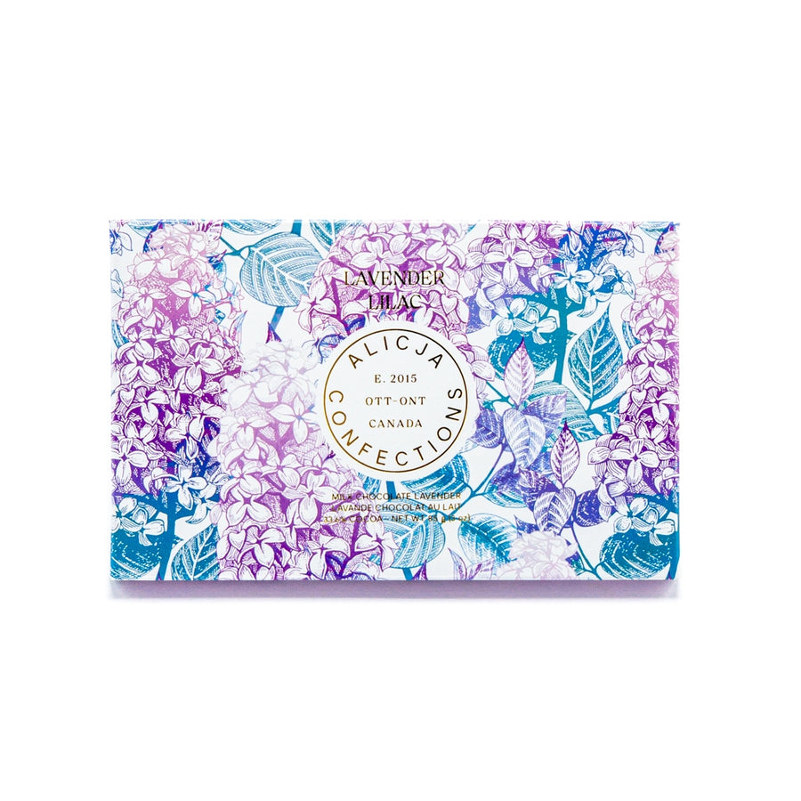Alicja Confections - Lavender Lilac Milk Postcard Chocolate Bar