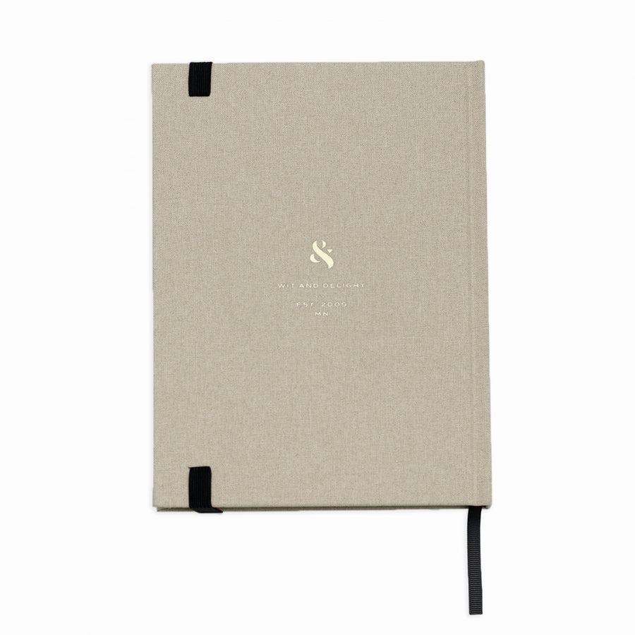 Wit & Delight - Cream Linen Note To Self Journal