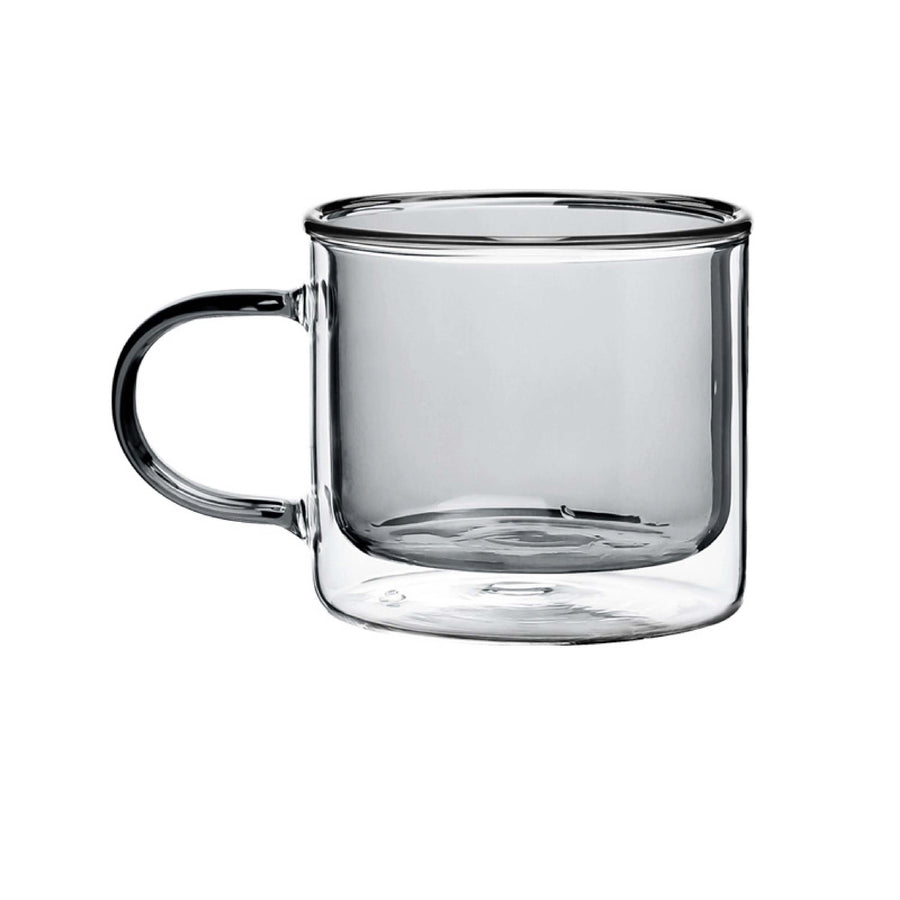 Blissible Box -  Grey Double Walled Glass Mug